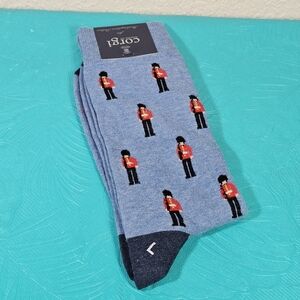 Corgi Light Blue Guardsman Socks NWT